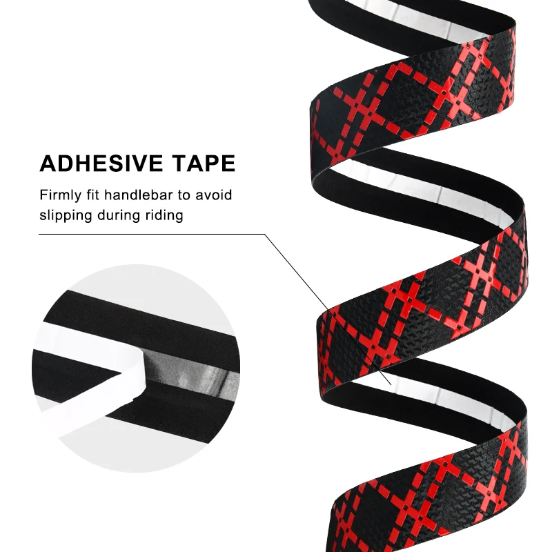 Bicycle Handlebar Tape With 2 Bar Plug Anti-Slip Shock Absorption Road Bike Wrap Straps Pu+Eva Racing Grip Tape Comfortable Soft