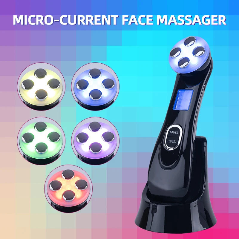 2025 máquina de lifting facial de radiofrequência ems micro-corrente facial pele firme massageador led fóton rejuvenescimento dispositivo de beleza usb