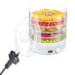 Food Fruit Dehydrator Machine Control 35-70° 5-Tray 220-240 V for Gift Herbs