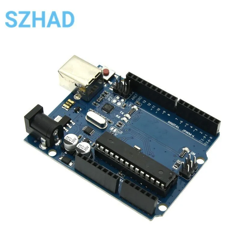 For UNO R3 MEGA328P CH340 CH340G ATMEGA16U2+MEGA328P Chip For UNO R3 Development Board + USB CABLE IC Module Diy Kit