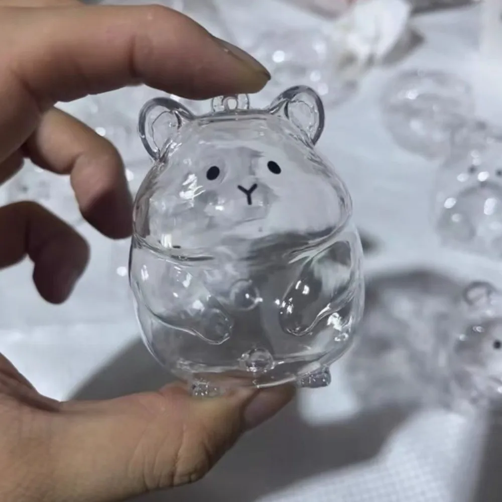 صندوق تخزين شعر الهامستر الشفاف سميك 7 سم زجاجة شعر الحيوانات الأليفة الصغيرة مجوهرات تذكارية كبسولة تخزين فرو الحيوانات الأليفة #4