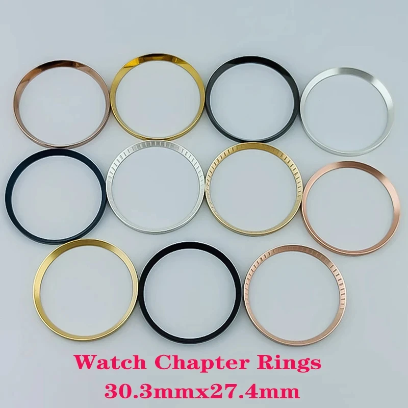 

27.3mm-30.3mm watch chapter ring stainless steel silver rose gold ring for AP Royal Oak Skx007 watch case inner ring accessories