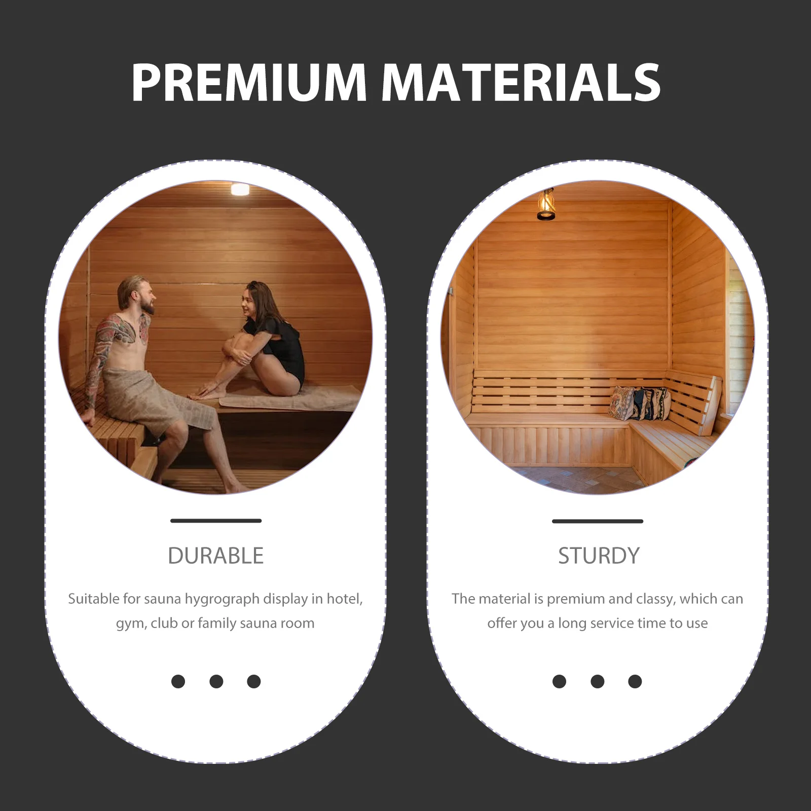 Outdoor Thermometer Sauna Humidity Temperature Gauge For Indoor Wall Clock Multifunctional Silver Professional