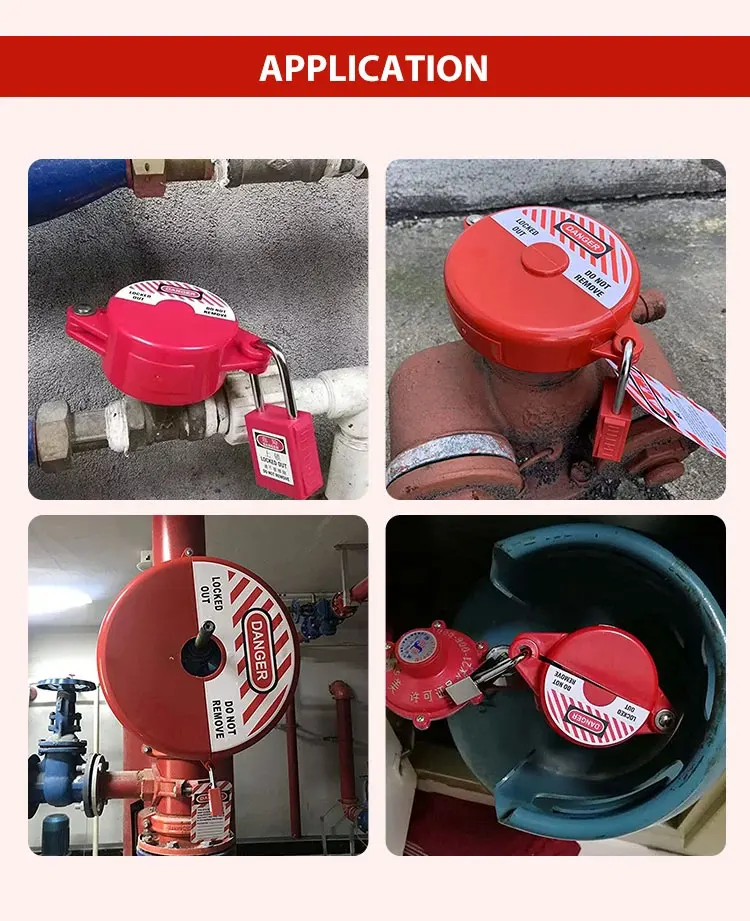 Industrielle PVC-Absperrventil-Handradverriegelung, tragbare, stapelbare Sicherheitsverriegelung für Scheibenhandradventile – Detail 3