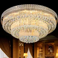 Round Crystal Ceiling Pendant Lights Chandelier Lamp Crystal Lamp King Cake Bedroom Living Room Lights LED Lights Room Decor
