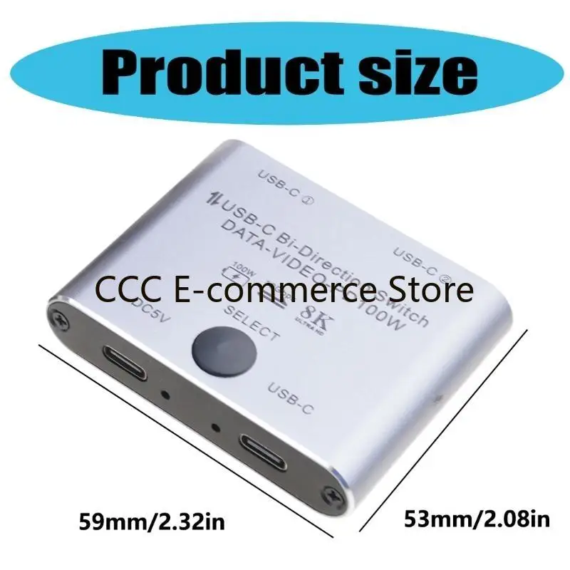 usb c switcher splitter for recivitive multidevice connectivities 4k@120Hz 8K@60Hz R58A