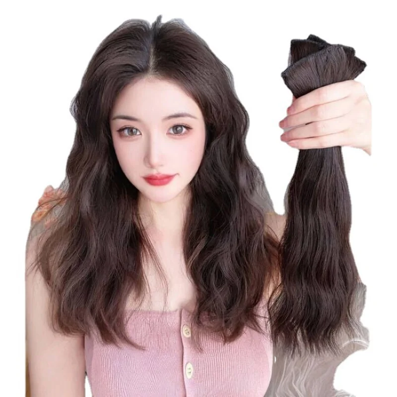 Fluffy Invisible Seamless Curly Hair Pads Clip In Hair Top Side Cover Hair Piece Synthetic Pad Hair Extension Lining of Natural