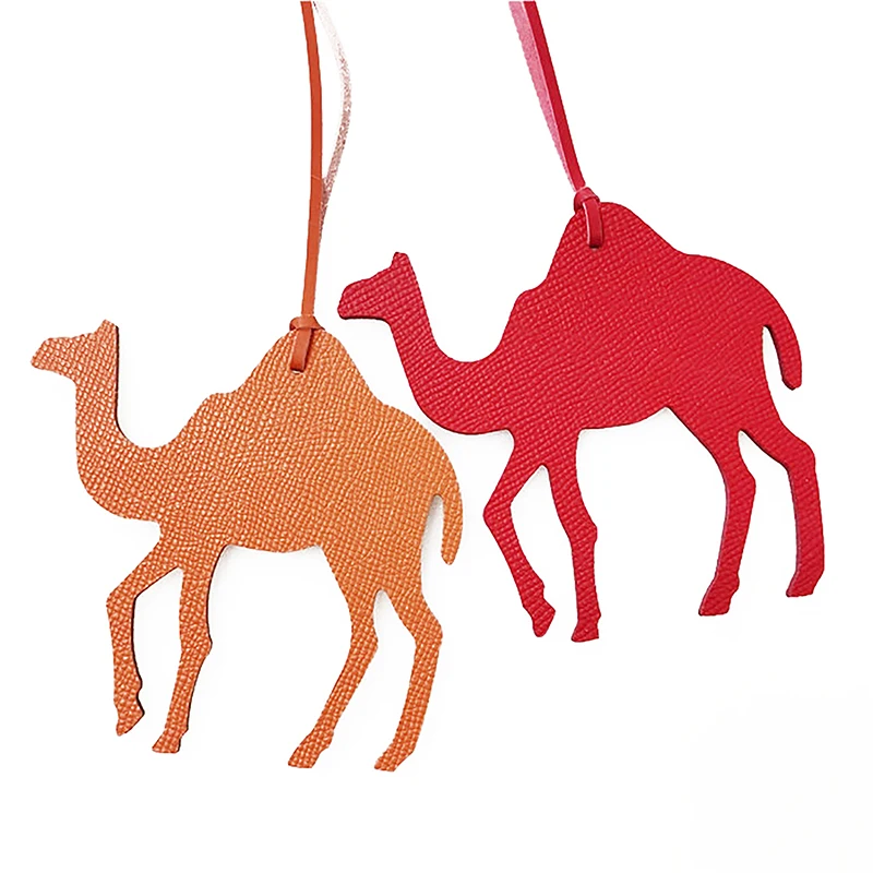 Cute Leather Camel Keychain key ring Backpack Pendant Animal Women Bag Charm Accessories