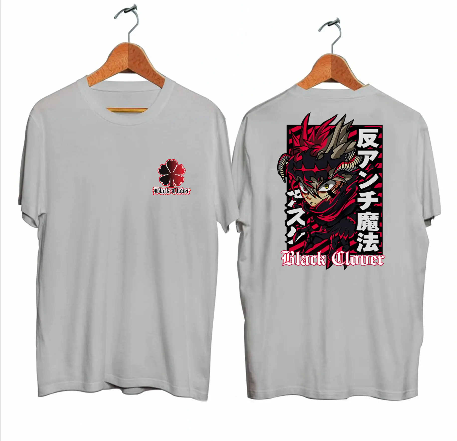 Kaos Pria Lengan Pendek Anime Black Clover Kaos Oblong T-shirt Terbaru Bisa Cod Size s,m,l,xl,xxl Shoppingtrendi Kaos Distro Ter