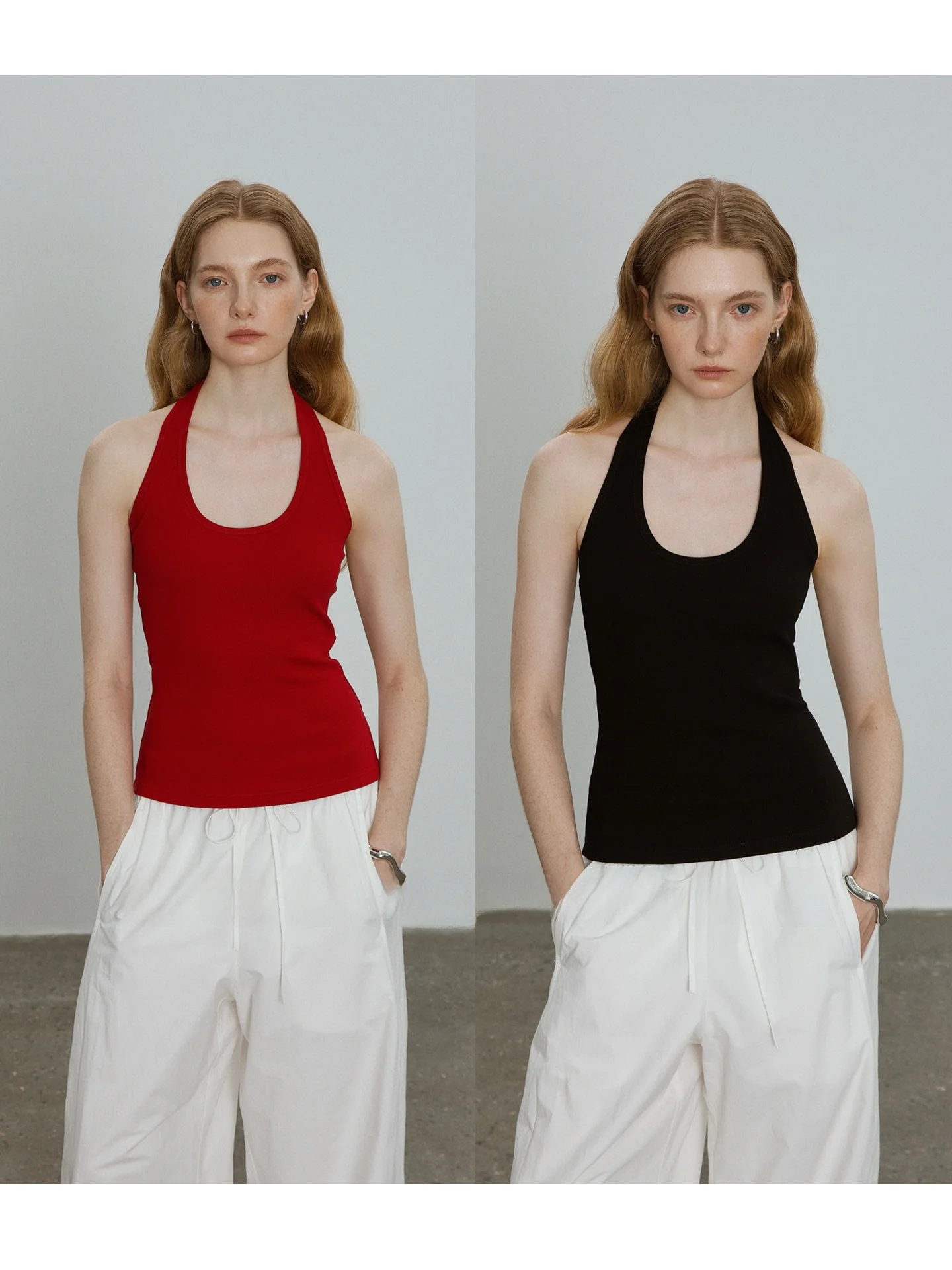 

COUNTONME Summer ential Elastic Tead Vaion Casual Slimming Ne Hanging Vest Top Cover Side Breast Cotton Blend Women...