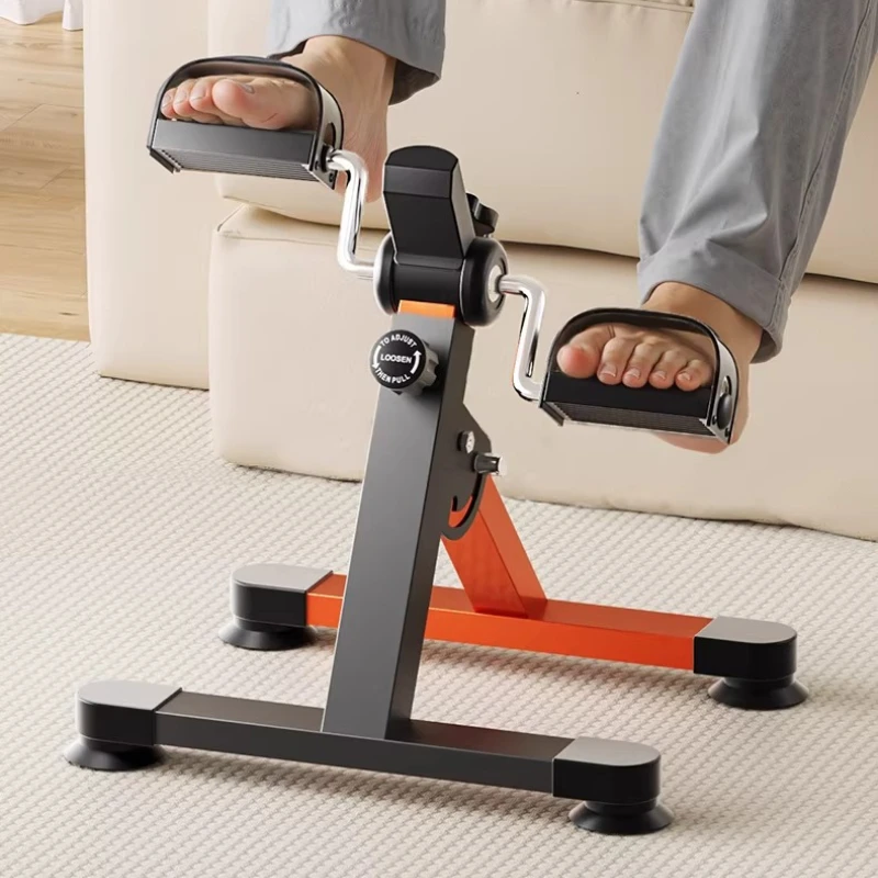 Rehabilitation Foldable Foot Pedal Exerciser with Adjustable Resistance Arm Leg Exercise Bike Under Desk Bike for Indoor Physica