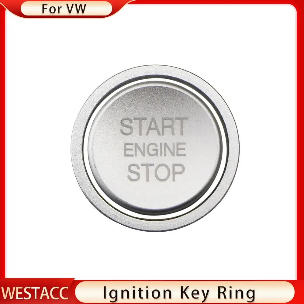 Car Engine Ignition Key Ring Cover Trim for VW Golf 7 MK7 VII GTI R Tiguan Jetta CC Arteon Passat B8 Touareg T-roc Accessories