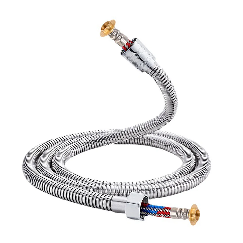 

Bathroom 1.5/2/3M Stainless Steel Flexible Shower Hose Explosion-Proof Two-layer Inner Tube Large Flow Extension Plumbing Pipe