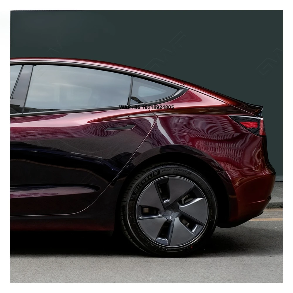 Car Color Changing Film TPU Flowing Black Charming Red Car PPF Vehicle Wrapping Foil Car Wrap Film Paint Protective Film