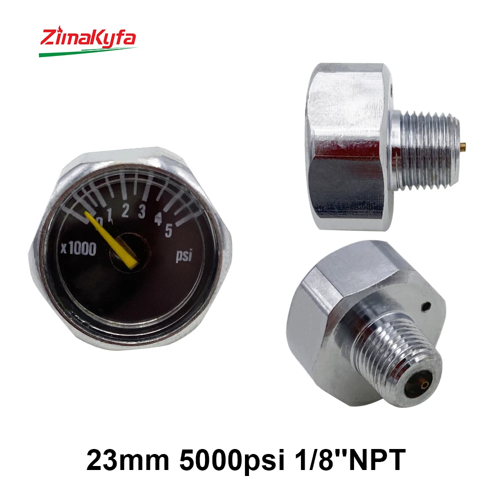 HPA Compressed Air Mini Micro Pressure Gauge Manometre Manometer W/1/8BSPP(G1/8),1/8NPT Small Profile