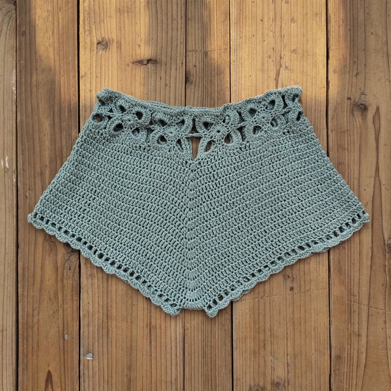 

Вязаные плавки, женские модные узкие шорты с вырезами, пляжная накидка, лето 202, новые однотонные простые повседневные женские накидки