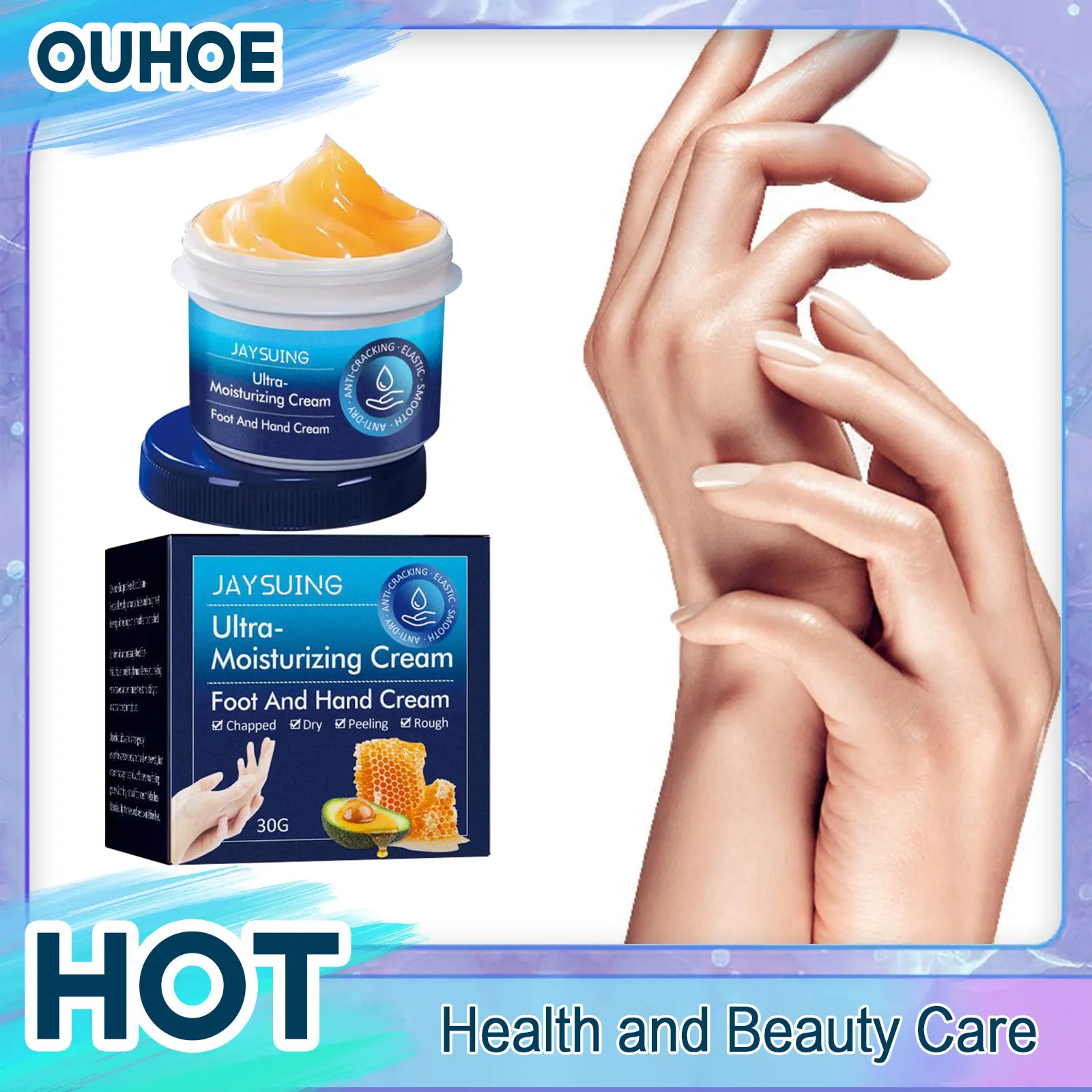 Anti-Drying Crack Foot Hand Cream Women Men Heel Cracked Repair Mask Care Moisturizing Whitening Dead Skin Removal Skin Care 30g