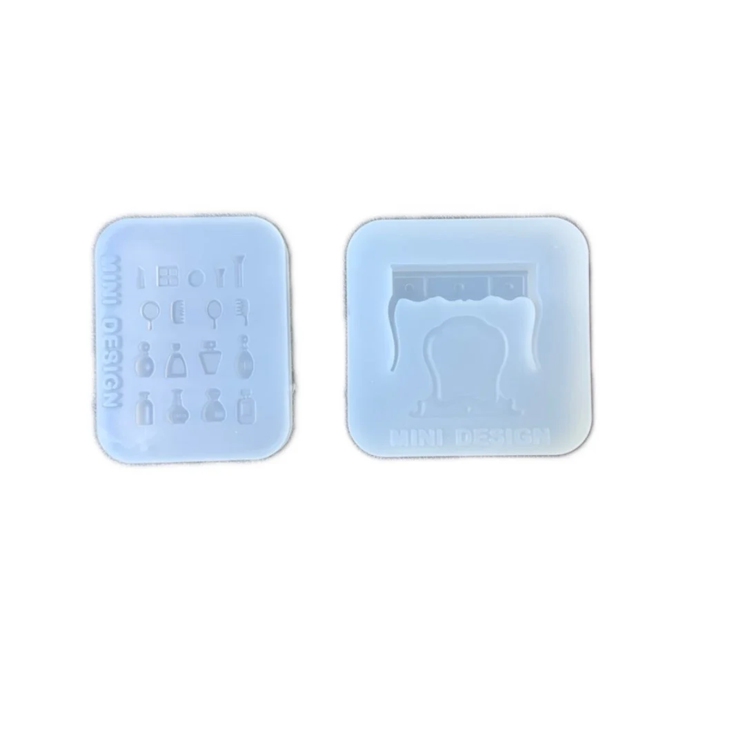 Dressing Table + Accessories Resin Casting Mold Silicone Mold Accessories Resin Liquid Mold Resin Keychain Silicone Mold Resin Mold view 5