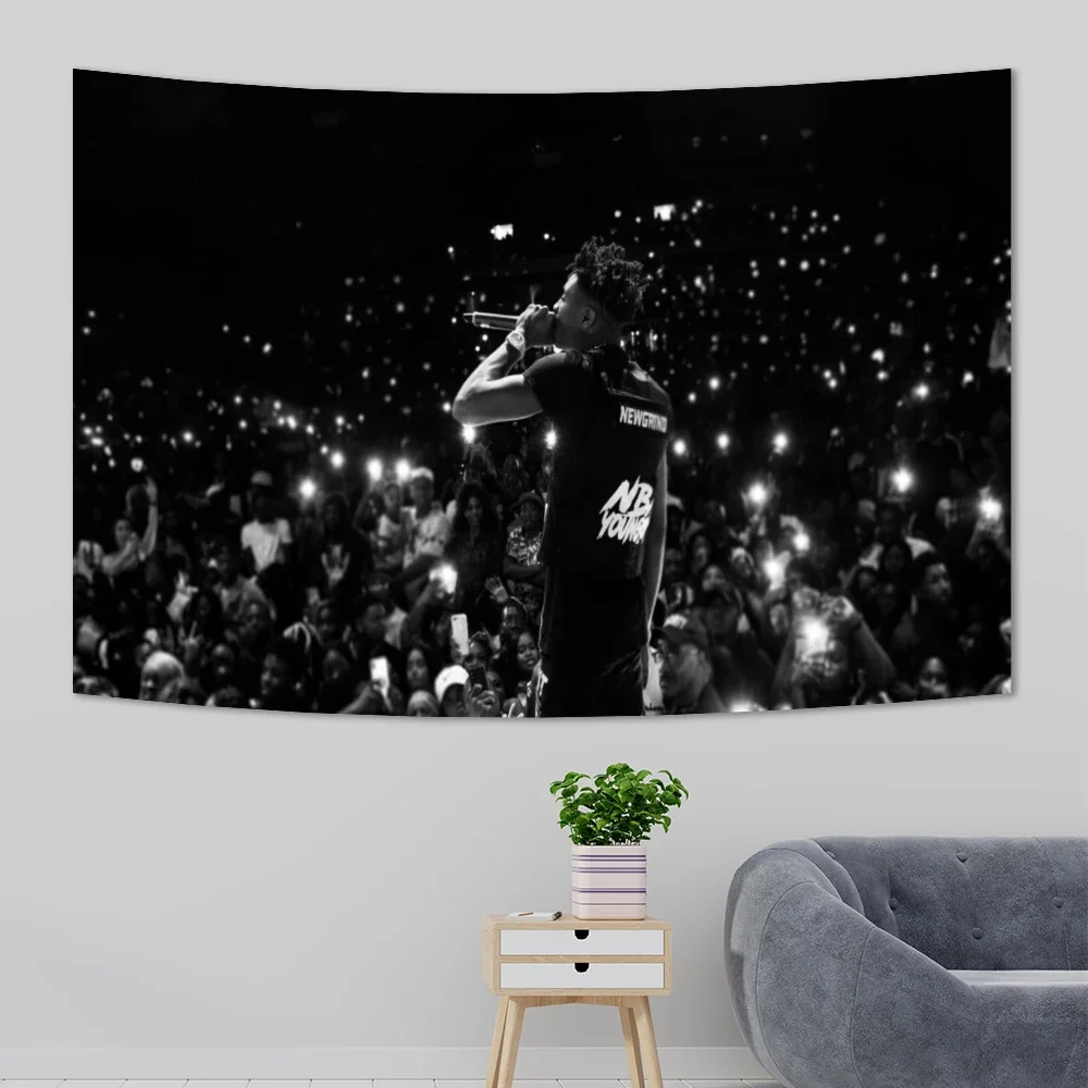 Singer Youngboy Tapestry Aesthetic Room Decoration Hip Pop Young Boy Art Retro Dorm Tapestries Wall Hanging Background Cloths