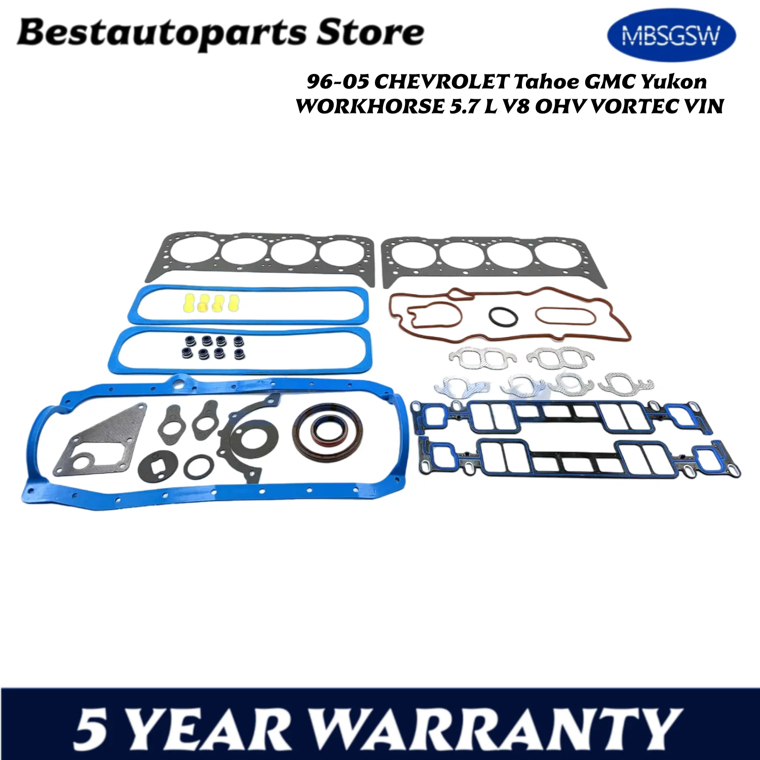 

Car Engine Full Gasket Set For 96-05 CHEVROLET Tahoe GMC Yukon WORKHORSE 5.7 L V8 OHV VORTEC VIN