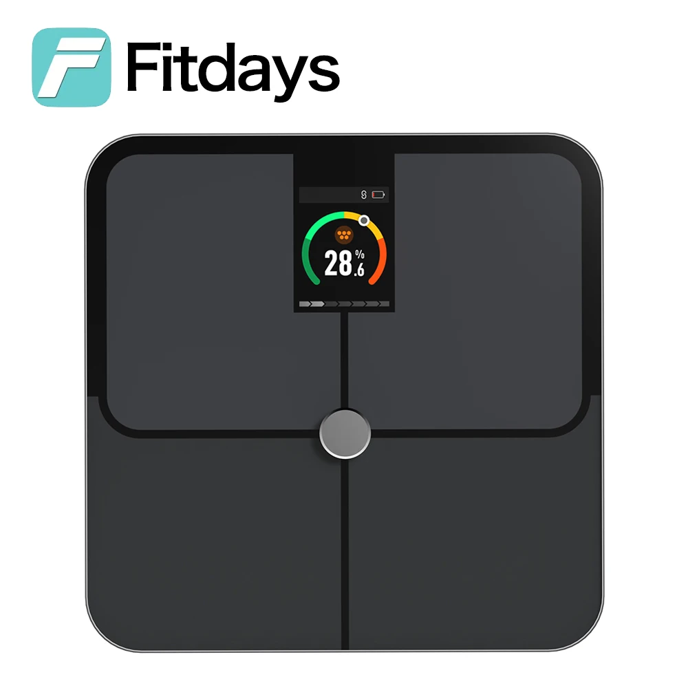 Fitdays Smart Scales Digital Body Fat Scale, Professional Body Composition Weight Heart Rate BMI Muscle Mass Measurement Scale