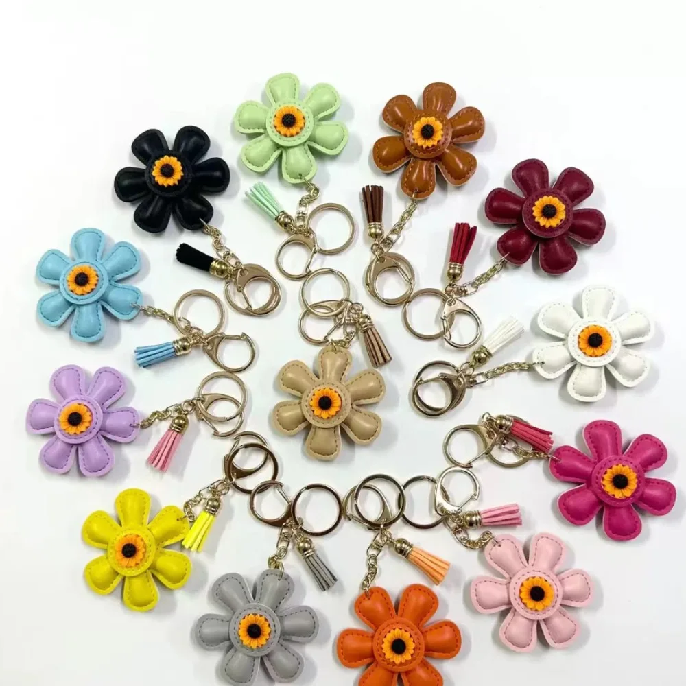 2024 Creative Bag Charm Cute Sunflower Bag Pendant Couples Keyring Gift