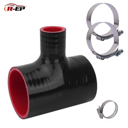 51-76mm T-Piece Silicone Hose 3-Way With Clamps Sport ID 25/34mm For Blow Off Valve Adapter 4-Ply Coupler Intercooler Kit Tube