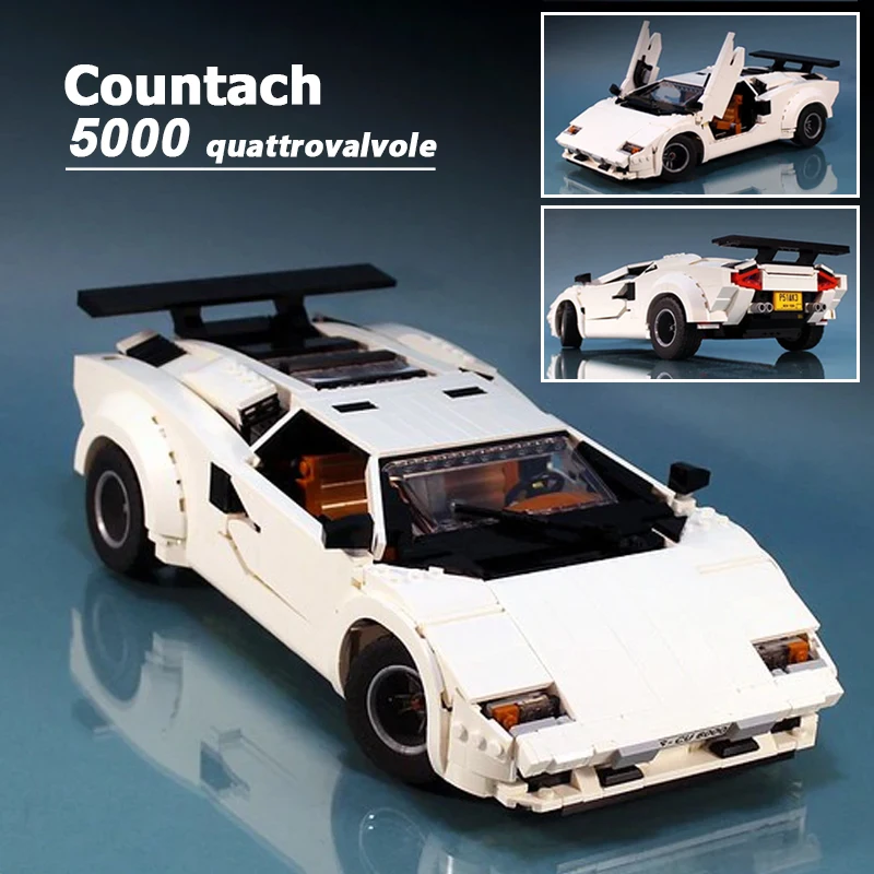 2024 NEW 1251Pcs Parts Creative Expert MOC Classic LC5000 Countach MOD Version Sports Cars Building Blocks DIY Bricks Toys Gifts