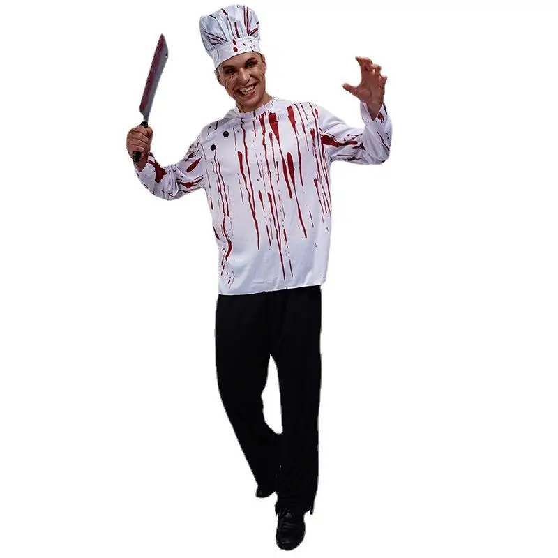 New Men's Horror Doctor Costume loween Par Stage Performance Cosplay Outfit Bloodthirs Medical Attire for Men