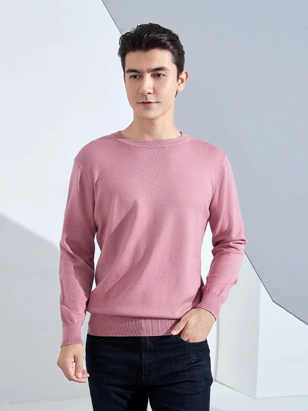 

Men's Autumn Winter Thiened Woolen Knitted Sweater round Ne Casual Slim Fit Soft Long Sve irt Busin Casual Sle