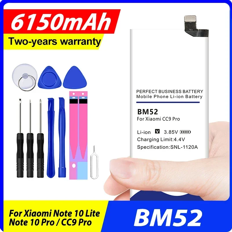 BM32 BN62 BM52 BM4T Battery For Xiaomi Note Max2 4 10 CC9 Pro Lite Pro，Redmi Note 2 3 4 4x 5 9 10X K40 Pro 5G，Pocophone F1 F3