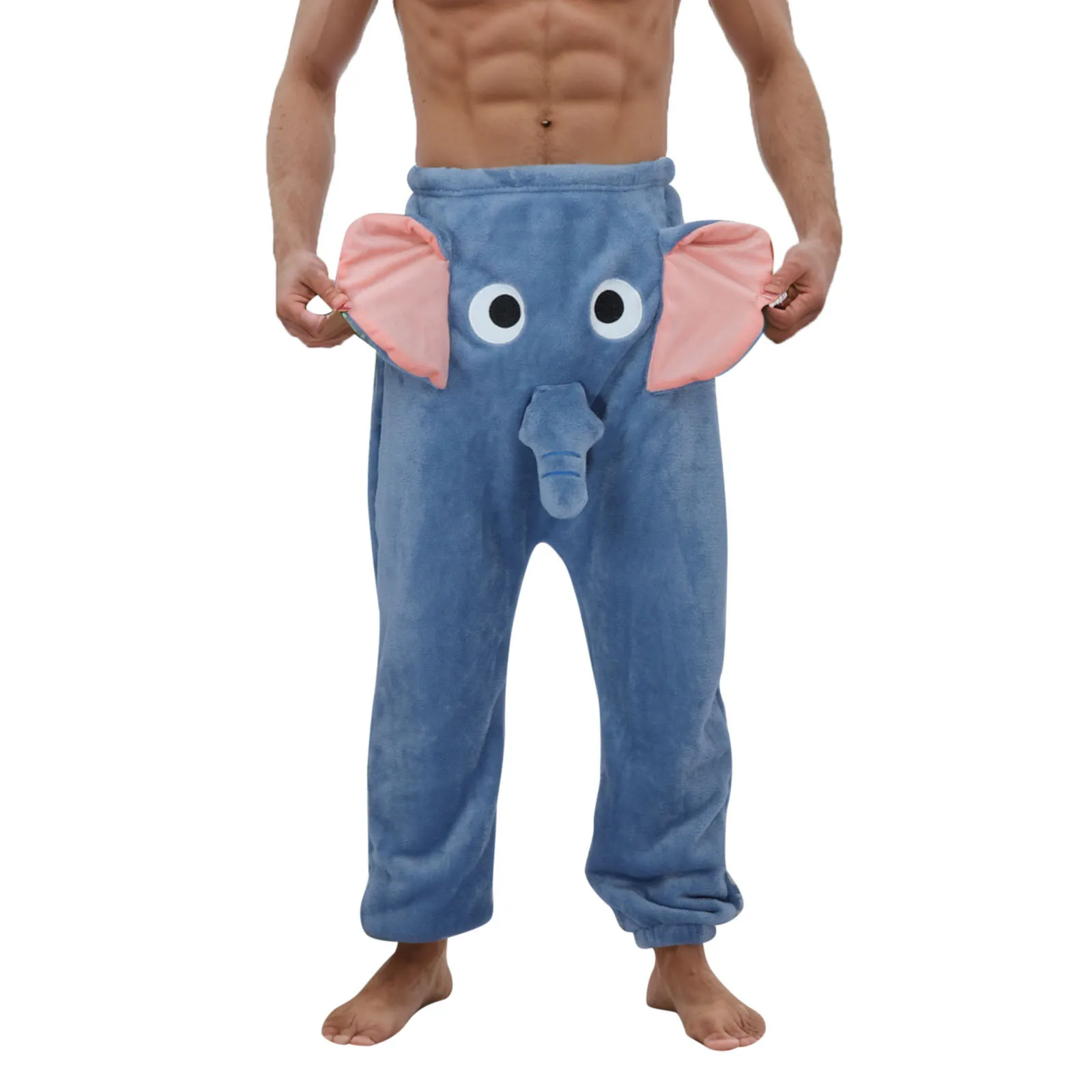 Y2K Korean Autumn Winter Men Sleep Funny Cute Couple Pajama Pants Elephant Trunk Pajamas Home Sleeping Trousers Women Clothes