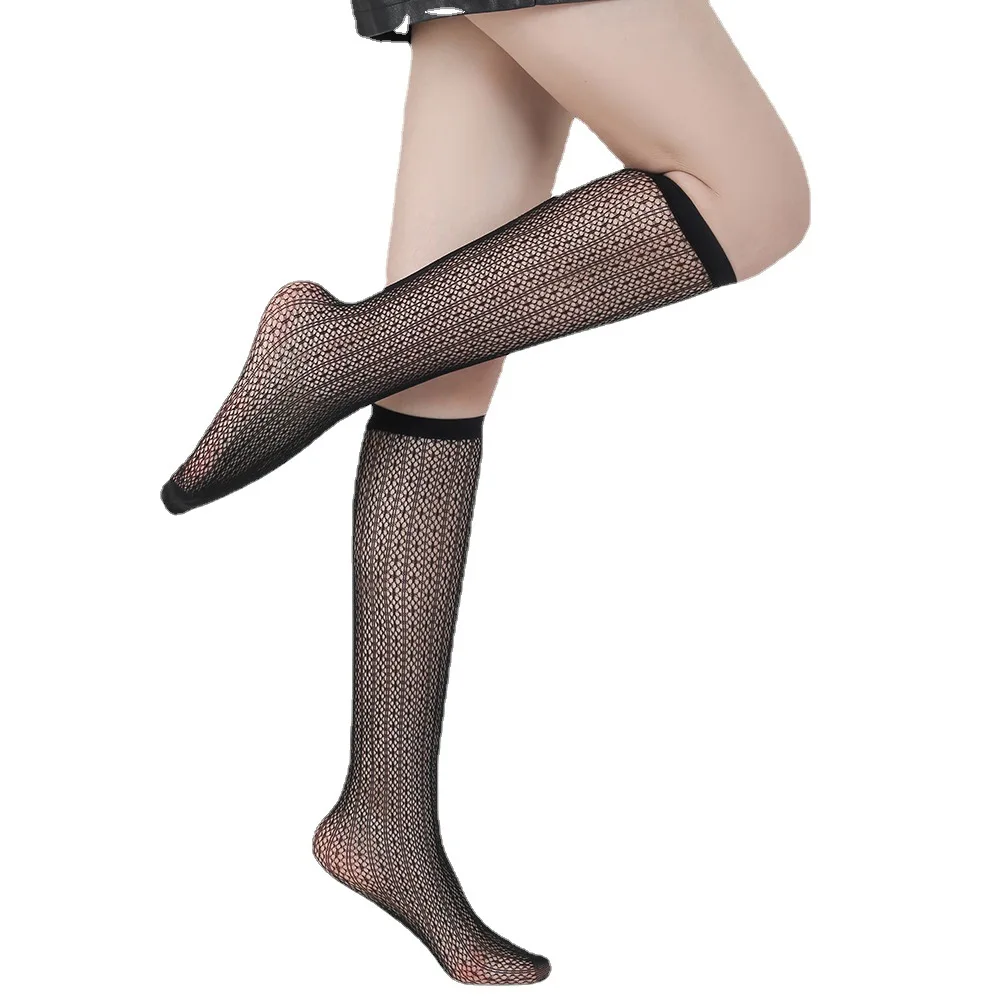 Striped Stockings for Women Night Club Party Wear Long Socks Lingerie Sexy De Femmes Hollow Out Fishnet Stockings Women