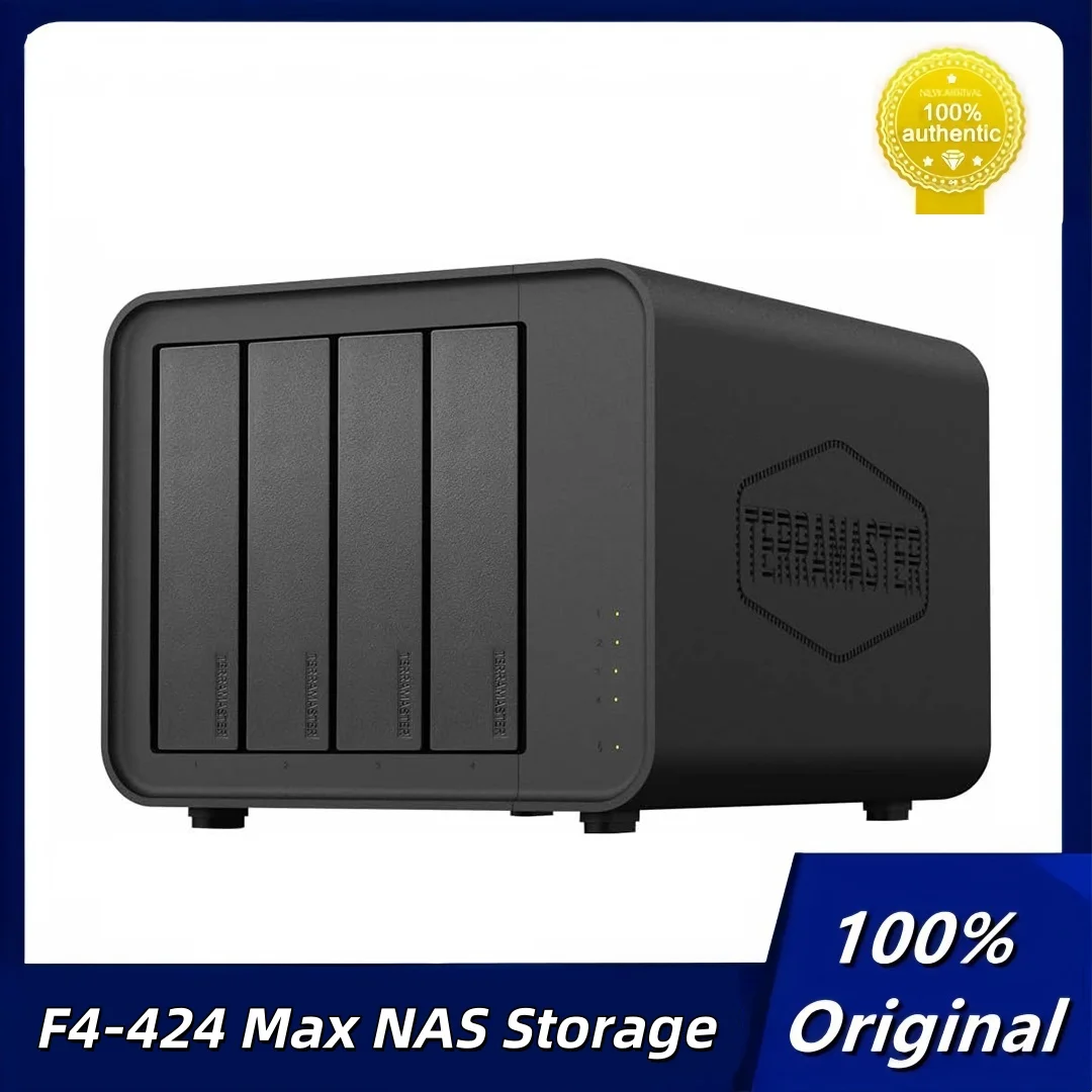 

TERRAMASTER F4-424 Максимальное хранилище NAS, 4 отсека, 8 ГБ оперативной памяти DDR5, два порта 10 ГБE, сетевое хранилище (без дисплея)