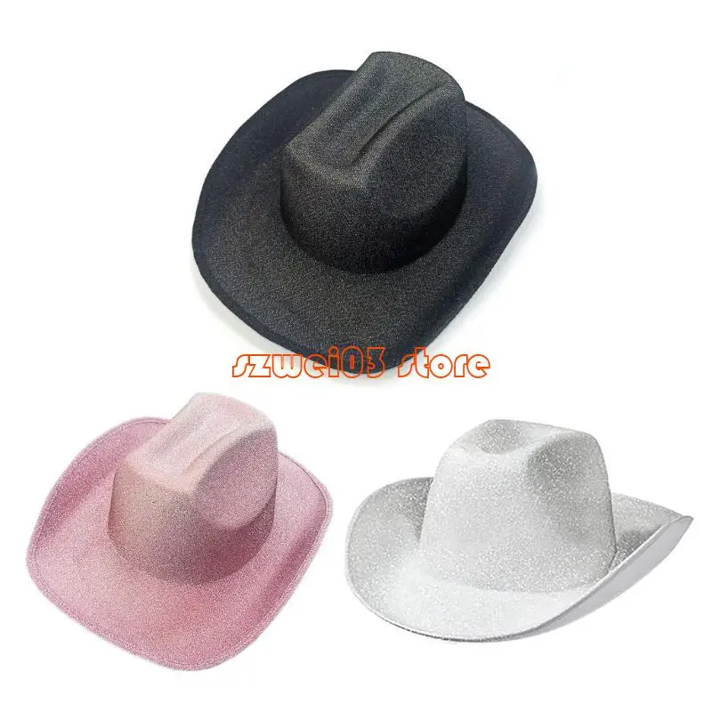 D46C قبعات راعية البقر الفضائية الهذيان بقرة فتاة قبعة الكبار حجم الترتر سطح قبعة رعاة البقر #4