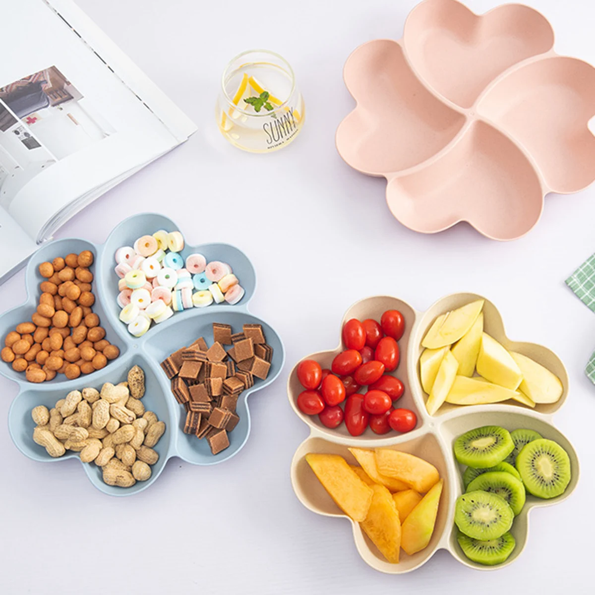 

Candy Plate Dried Fruit Plate Fruit Basket Heart-shaped Fruit Plate Candy Plate Snacks Nuts Bowl Bowl Box Container