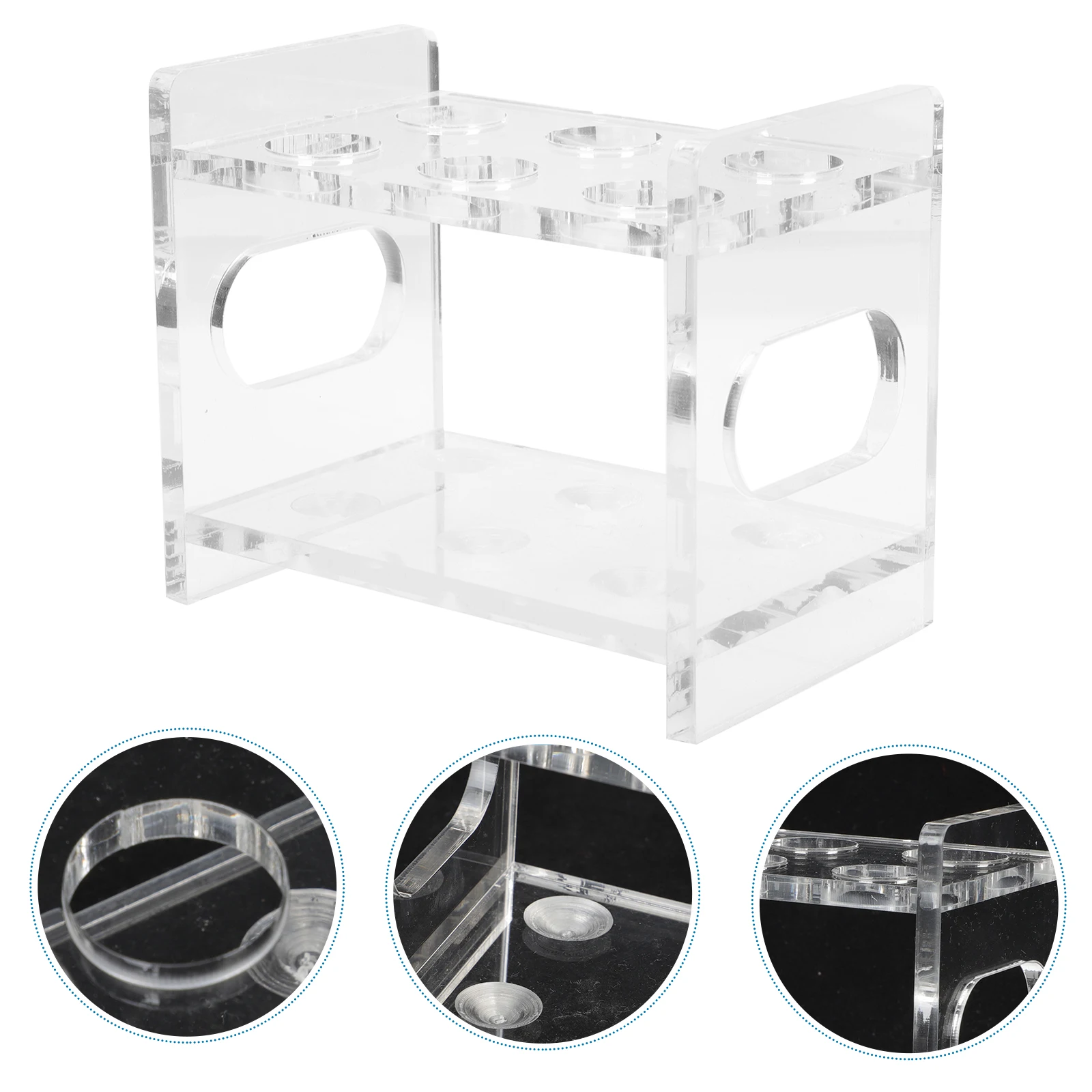 

Test Tube Rack Tubes Vial Clamp Clear Lab Racks Acrylic Bracket Holder Heated Condenser Rocker