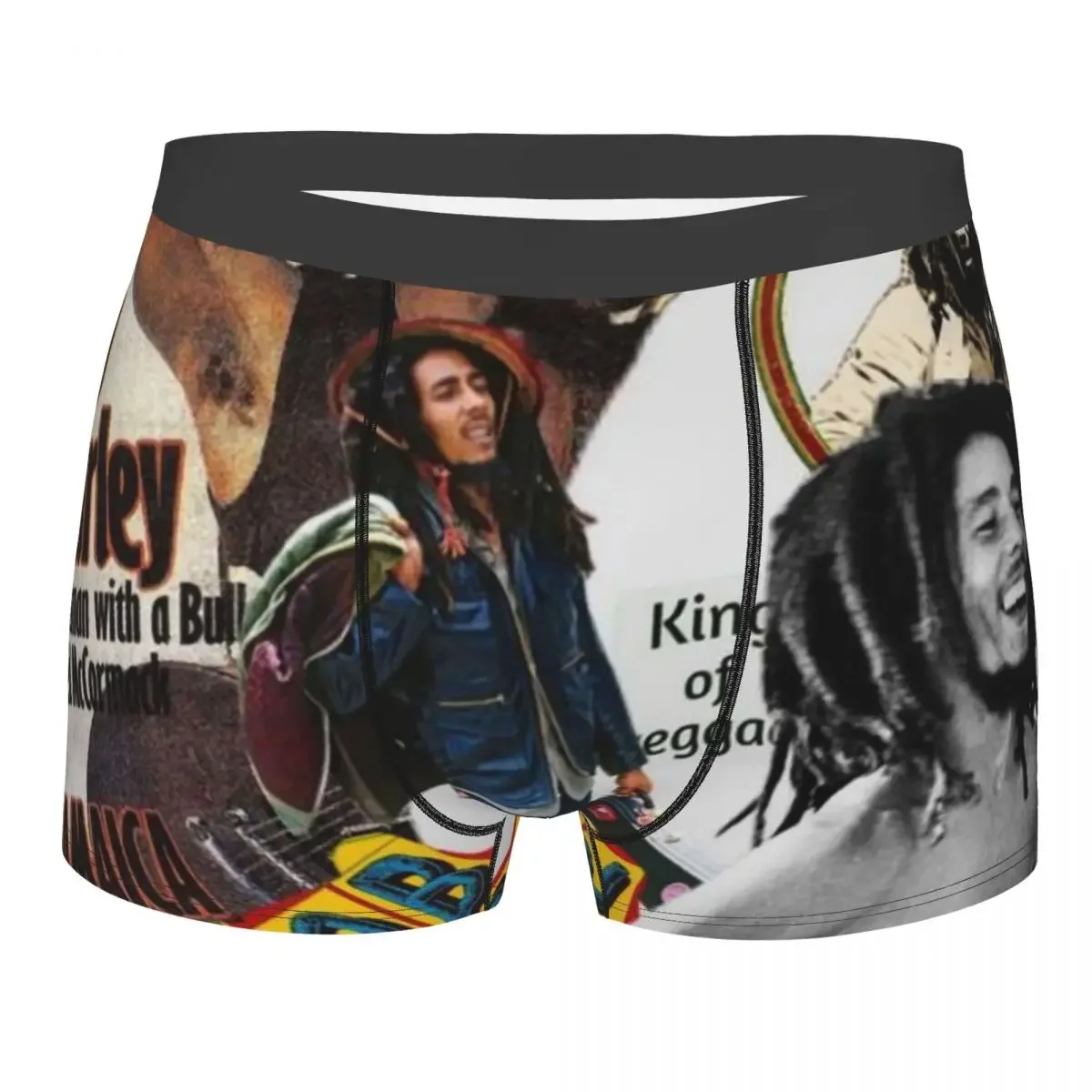 

Reggae Singer Bob Marley Underwear Men Breathable Jamaican Singer Boxer Briefs Shorts Panties Soft Sexy Underpants For Male