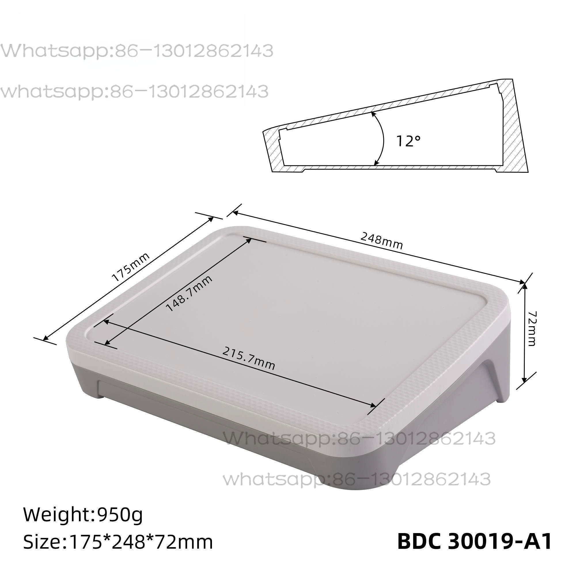 Shell Thermostat Outer Box ABS Plastic Instrumentation Box Benchtop Control Operation Shell BDC30019