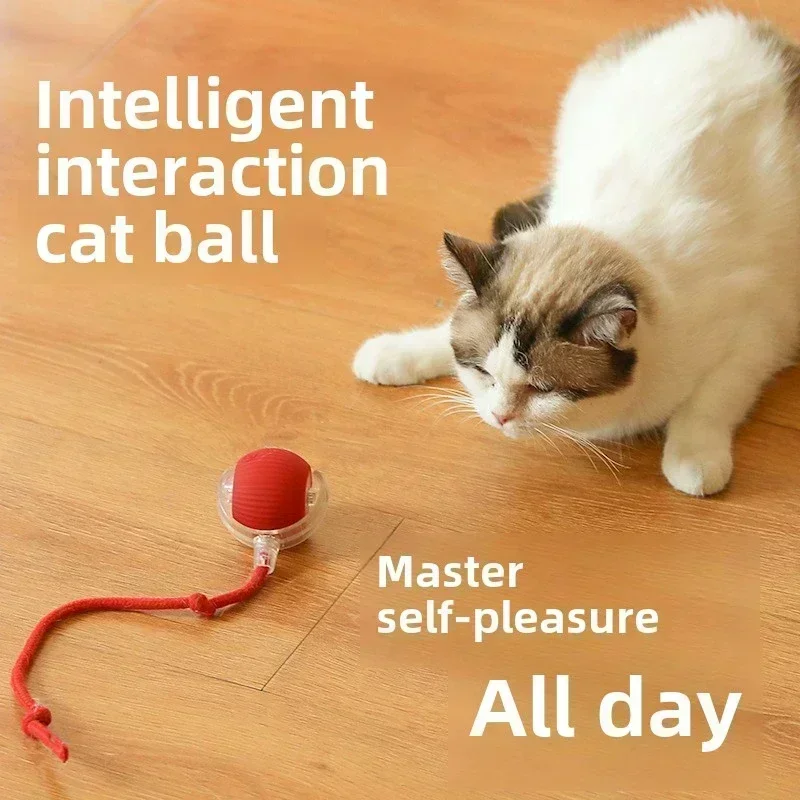 Interactive Dog Toys Rechargeable Pet Interactive Toys Electric Cats Ball  Automatic Rolling Fake Tail Ball Dog  Cats Toy