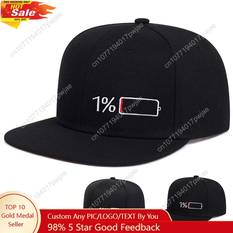 

Unisex Battery Embroidery Hip-hop Hats Spring Autumn Outdoor Adjustable Casual Baseball Caps Sunscreen Hat