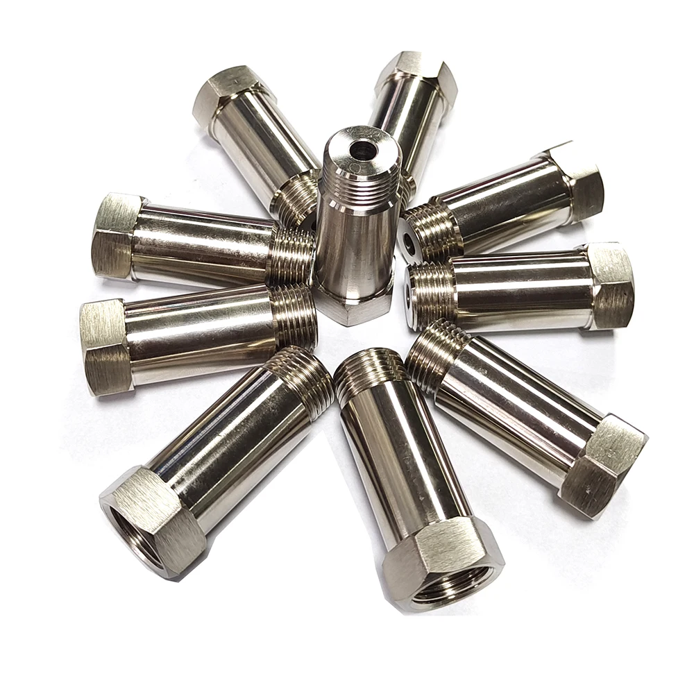 10PCS  Universal M18x1 5 Oxygen Sensor Bung Adapter 55mm Straight Extension Car Accessories