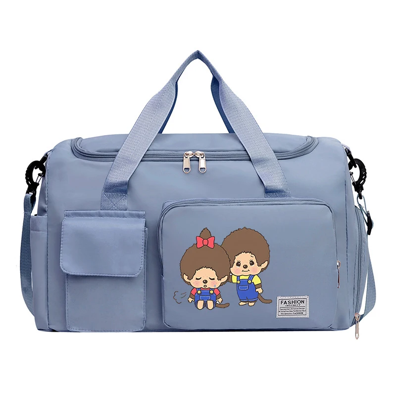 MONCHHICHI  Women Travel Bag Kawaii Cartoon Men Waterproof Gym Sport Bag Fitness Handbag for Men Storage Bag Shoulder Bag Gift view 6