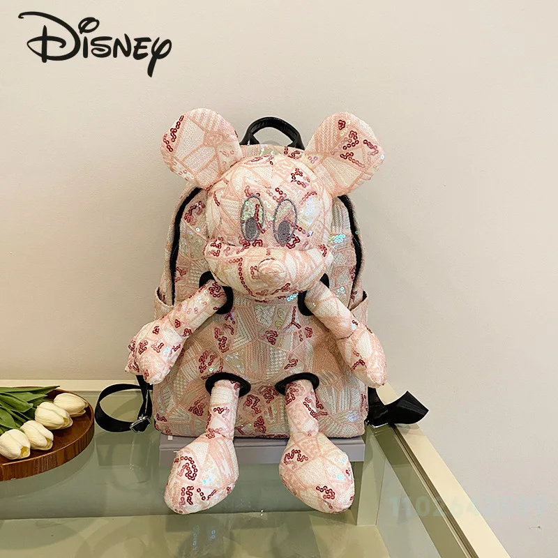 Disney-Sac à dos de voyage pailmétrage pour filles, sac beurre pour filles, dessin animé, polyvalent, grande capacité, haute qualité, mode