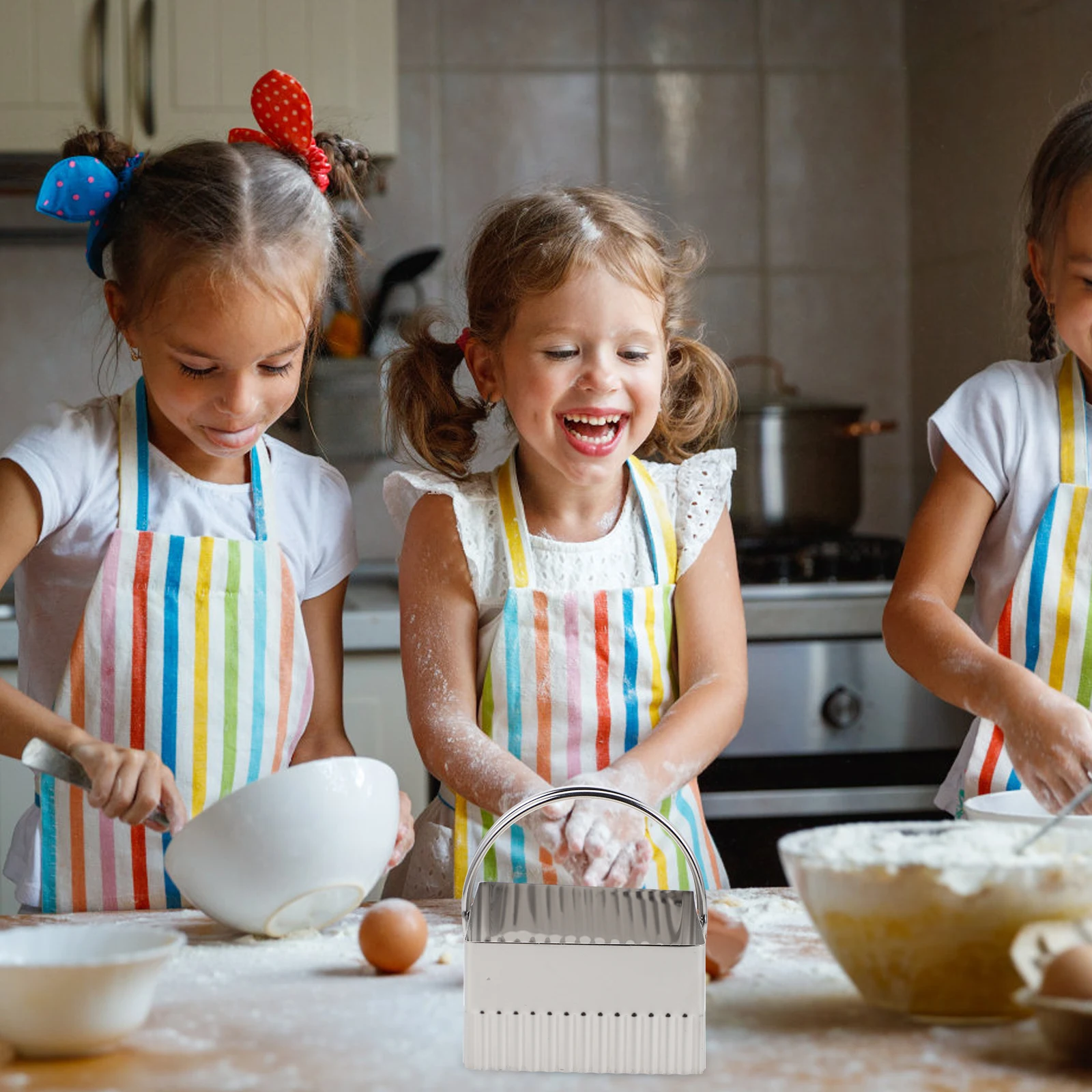 

5Pcs Square Mousse Ring Stainless Steel Cookie Cutter Lightweight Portable Metal Baking Mold for Cake Biscuit Cookie Shapes