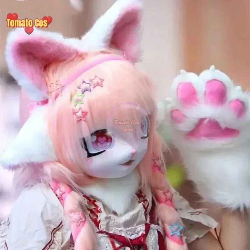 Fursuit Kigurumi Headset Furry Cosplay Costume Head Base Paws Tail Comiket Furries Rubbit Doll Cat Doll Kig Costume Animal