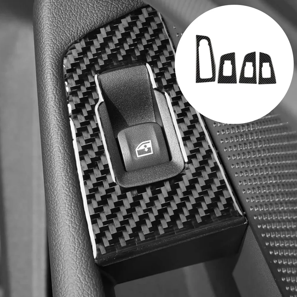 3mm Epoxy Coated 3K Carbon Fiber Trim for Window Lift Switch Control Panel for BMW For 1 Series F40 2 Series F44