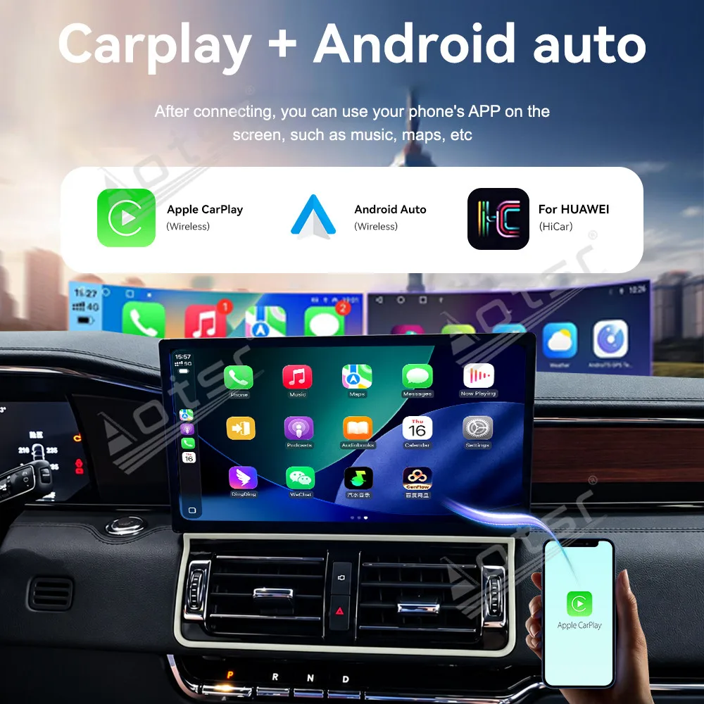 13.1 Inch For Lincoln Navigator 2016-2024 Touchscreen Car Radio GPS Navigation Carplay Android Auto Plug & Play Upgrade