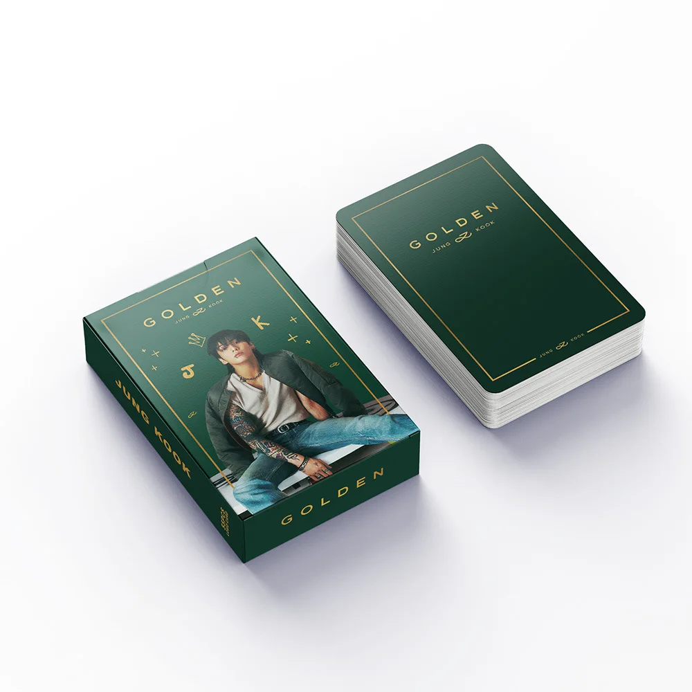 55 Mini Cartões de Grupo de Idols Masculinos Coreanos, Cartão de Merchandising de Apoio, Primeiro Álbum GOLDEN, Cartão Lomo para Coleção de Fãs e Presente