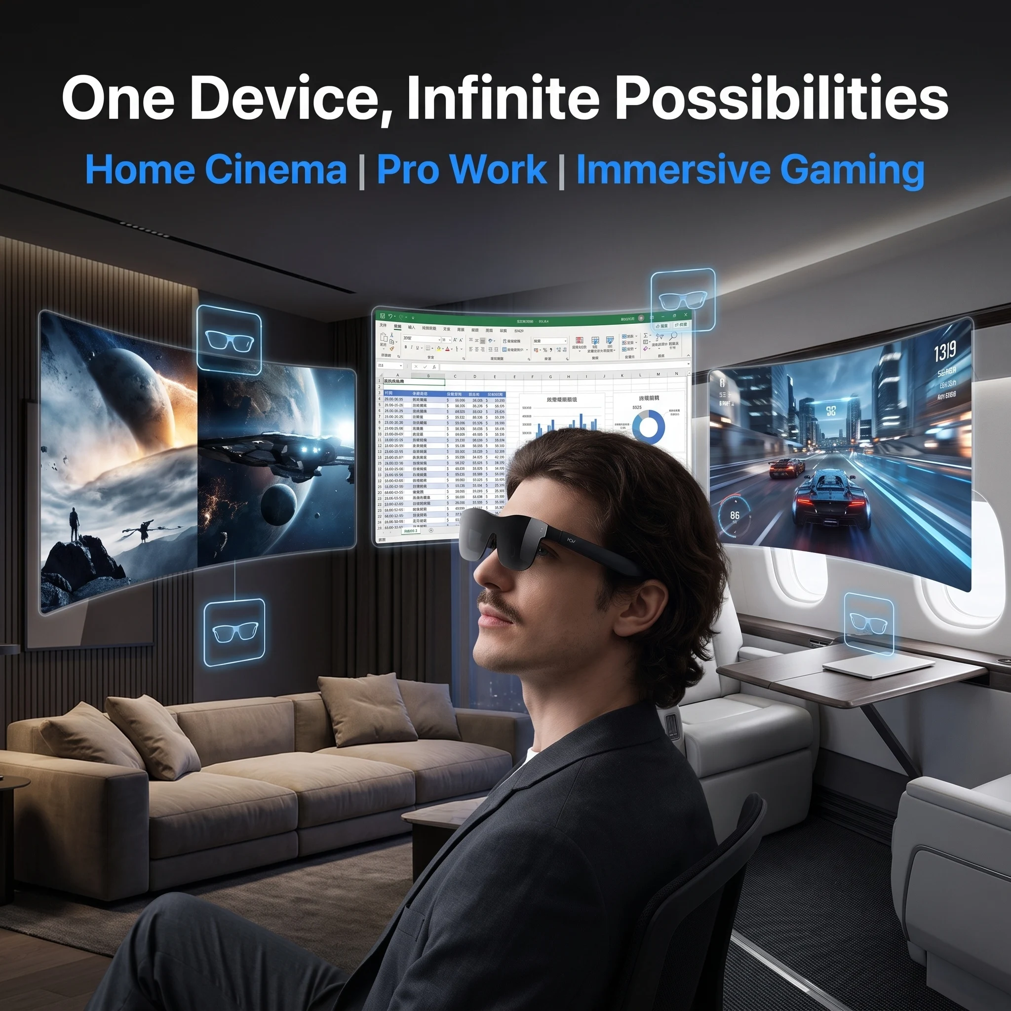 Domars GT Max AR Akıllı Gözlük - Home Cinema Screen incelemesi ve fiyatı